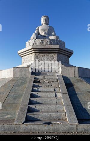 MORON, MONGOLIA, March 5, 2020 : Danzandarjaa Monastery is a small monastery built in 1990 after Democratic Revolution to replace the original and muc Stock Photo