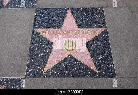 Hollywood, California, USA 23rd March 2020 A general view of atmosphere of New Kids on the Block Star on Hollywood Walk of Fame on March 23, 2020 in Hollywood, California, USA. Photo by Barry King/Alamy Stock Photo Stock Photo