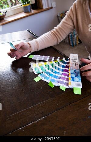 Pantone colour swatch samples Stock Photo
