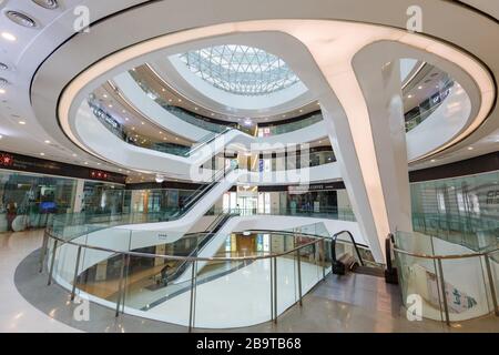 Beijing, China – October 1, 2019: SOHO Galaxy Beijing building shopping mall shops modern architecture travel in China. Stock Photo