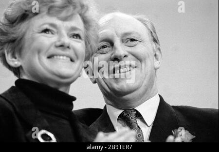 Neil Kinnock, former leader of the British Labour Party, and wife Glenys. Stock Photo