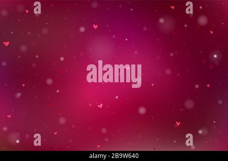 Dark Red vector template with hearts. Modern abstract background illustration feets for your ad, poster, banner Stock Vector