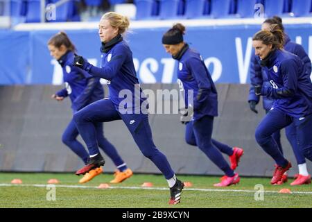 Harrison, United States Of America. 07th Mar, 2020. HARRISON. USA. MAR 07: Emily Sonnett of the USA at training during the 2020 SheBelieves Cup Women's International media activities of the USA ahead of the friendly against Spain at Red Bull Arena in Harrison, NJ, USA. ***No commericial use*** (Photo by Daniela Porcelli/SPP) Credit: SPP Sport Press Photo. /Alamy Live News Stock Photo