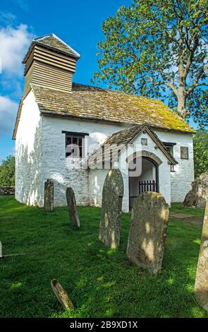 Chapel at Capel y Ffin almost on the Wales and England border in the Llanthony Valley in the Black Mountains, Brecon Beacons National Park, Wales Stock Photo