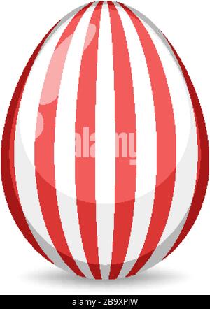 Easter theme with decorated egg in colorful patterns illustration Stock Vector