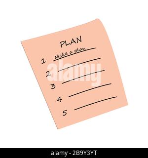 To Do List, Planning to-do list icon, vector flat illustration Stock Vector