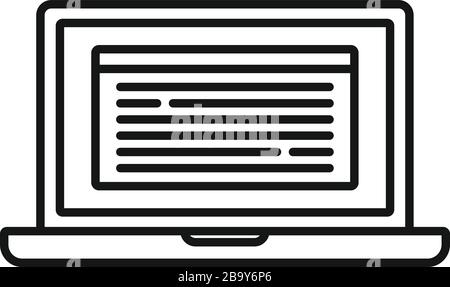 Mail editor icon. Outline mail editor vector icon for web design isolated on white background Stock Vector