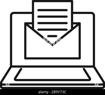 Mail editor icon. Outline mail editor vector icon for web design isolated on white background Stock Vector