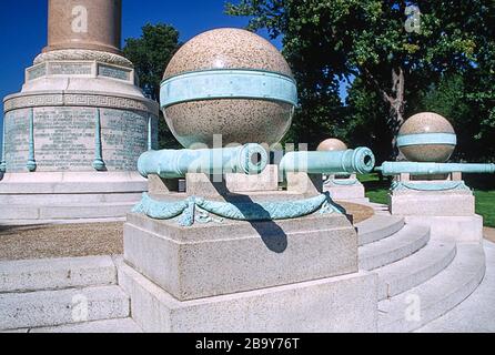 Battle Monument at Trophy Point commemorates Union veteran casualties of the Civil War, New York, USA Stock Photo