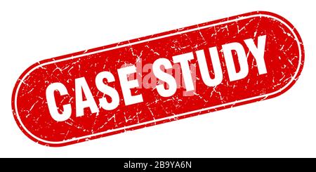 case study sign. case study grunge red stamp. Label Stock Vector