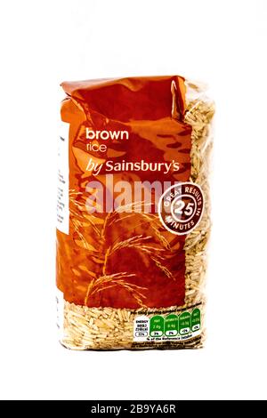 Sainsburys brown rice, brown rice, brown rice packet, pack, packet ...