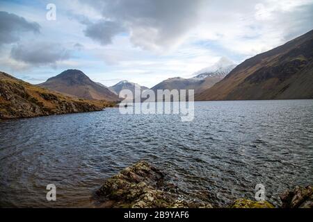 Scafell from Wastwater Stock Photo