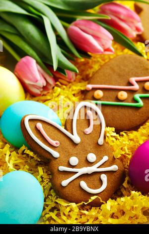 Easter gingerbread cookies Stock Photo