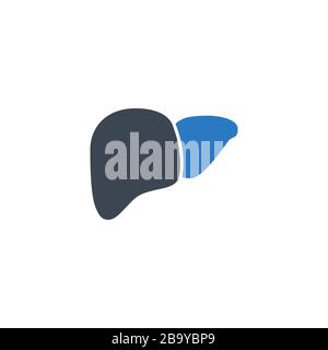 Liver related vector glyph icon. Stock Vector