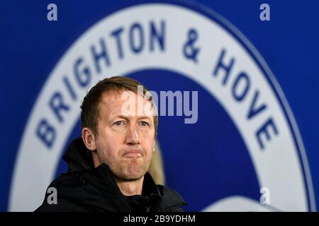 Manager of Brighton and Hove Albion, Graham Potter - Brighton & Hove Albion v Watford, Premier League, Amex Stadium, Brighton, UK - 8th February 2020  Editorial Use Only - DataCo restrictions apply Stock Photo