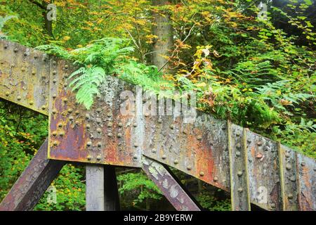 Railway bridge on the Penrith to Keswick railway line Stock Photo