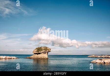 The Fungo (mushroom) sea rock, Lacco Ameno,  Ischia, Campania, Italy, Europe Stock Photo