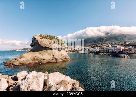 The Fungo (mushroom) sea rock, Lacco Ameno,  Ischia, Campania, Italy, Europe Stock Photo