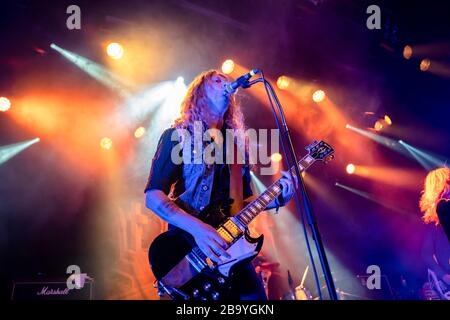 Bergen, Norway. 24th, August, 2019. The international heavy metal band Lucifer performs a live concert at USF Verftet during the Norwegian heavy metal festival Beyond the Gates 2019 in Bergen. (Photo credit: Gonzales Photo - Jarle H. Moe). Stock Photo