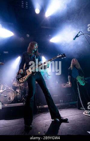 Bergen, Norway. 24th, August, 2019. The international heavy metal band Lucifer performs a live concert at USF Verftet during the Norwegian heavy metal festival Beyond the Gates 2019 in Bergen. (Photo credit: Gonzales Photo - Jarle H. Moe). Stock Photo