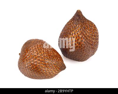 Snake fruit, salak, isolated on white background Stock Photo