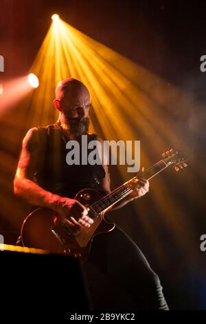 Bergen, Norway. 24th, August, 2019. The Irish extreme metal band Primordial performs a live concert at USF Verftet during the Norwegian heavy metal festival Beyond the Gates 2019 in Bergen. (Photo credit: Gonzales Photo - Jarle H. Moe). Stock Photo