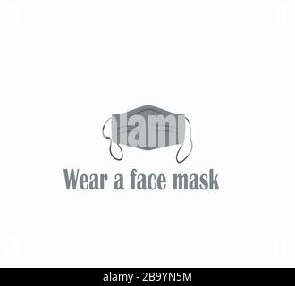 Medical face mask illustration vector Stock Vector