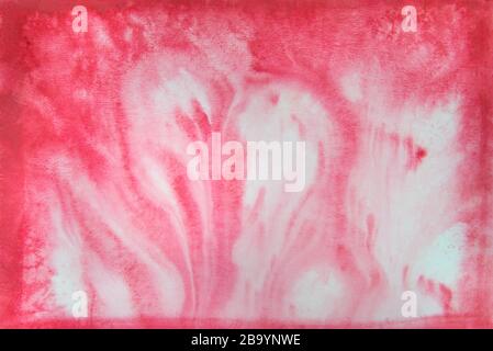red color watercolor painted background Stock Photo