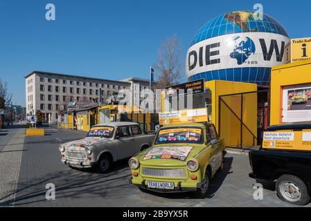 'Trabiworld' Trabant car hire tourist attraction in Berlin closed during  coronavirus lockdown Stock Photo
