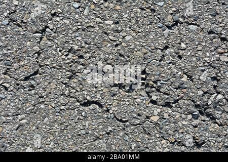 Surface of an old asphalt road Stock Photo