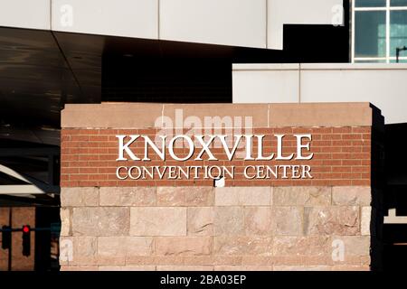 A Sign for the Knoxville Convention Center Stock Photo