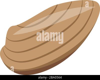 Seafood clam icon, isometric style Stock Vector