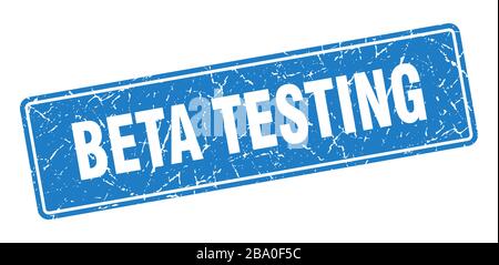 beta testing stamp. beta testing vintage blue label. Sign Stock Vector