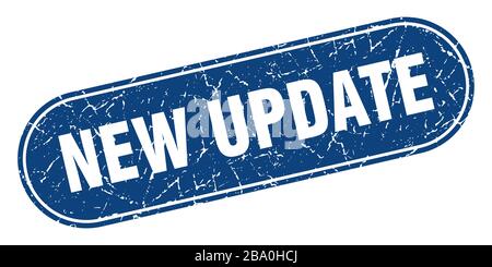 new update sign. new update grunge blue stamp. Label Stock Vector