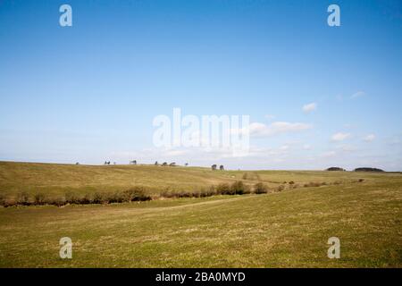 Fields around the village of Borgue near Kirkcudbright Dumfries and Galloway Scotland Stock Photo
