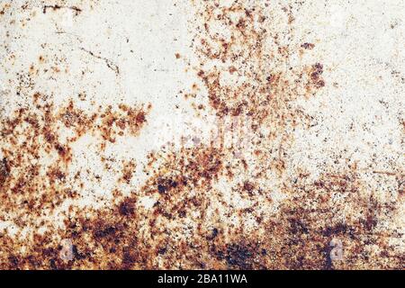 Texture of rusty metal with cracked paint, close-up Stock Photo