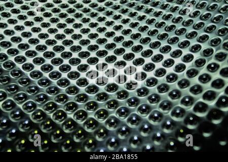 stylish trend trendy background texture metal wall of the drum of the washing machine close-up photo Stock Photo