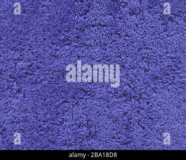 Blue towel surface texture background. Rough blue towel texture Stock Photo