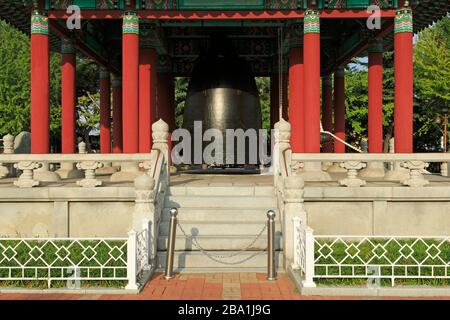 Citizen's Bell Pavillion, Yongdusan Park, Busan, South Korea, Asia Stock Photo