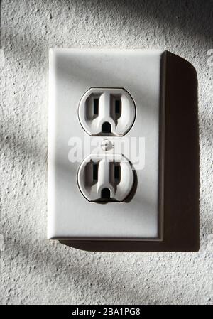 Old electrical outlet. Stock Photo