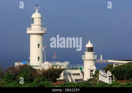 Sanji Lighthouse, Jeju City, Jeju Island, South Korea, Asia Stock Photo