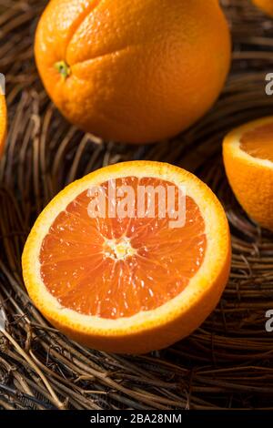Raw Organic Cara Navel Oranges Ready to Eat Stock Photo