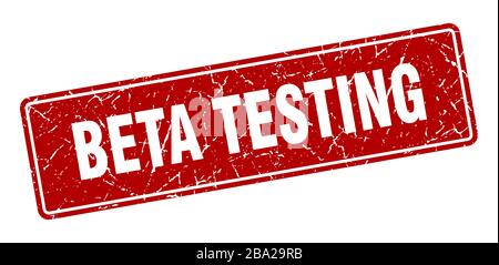 beta testing stamp. beta testing vintage red label. Sign Stock Vector