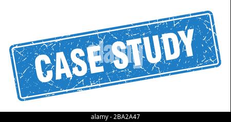 case study stamp. case study vintage blue label. Sign Stock Vector