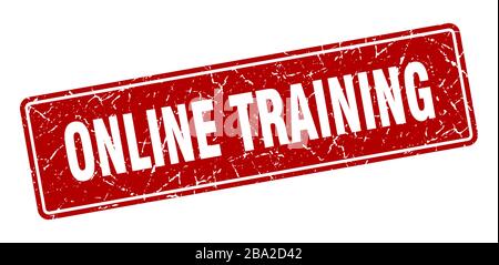 online training stamp. online training vintage red label. Sign Stock Vector