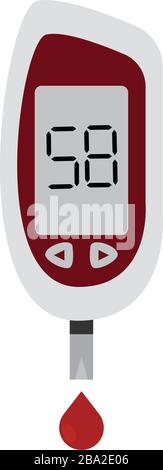 Isolated glucometer icon Stock Vector