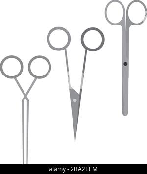 Isolated surgical instruments icons Stock Vector