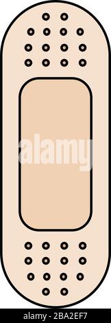Isolated sticking plaster icon Stock Vector