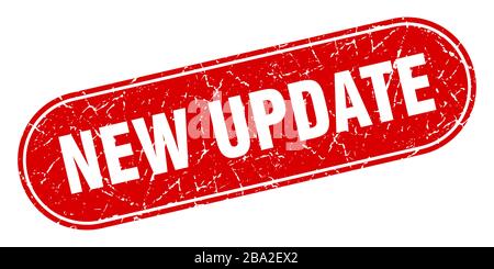 new update sign. new update grunge red stamp. Label Stock Vector