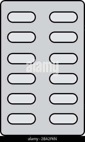 Pills in blister Stock Vector